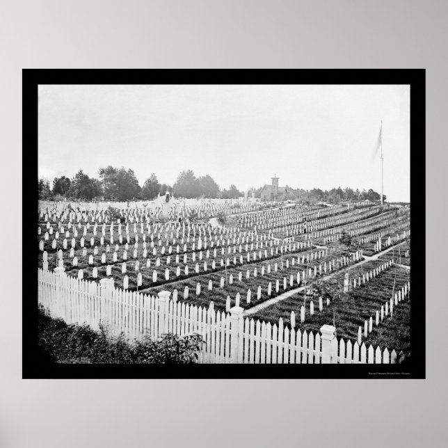 Soldaten-Friedhof in Alexandria, VA 1865 Poster (Vorne)