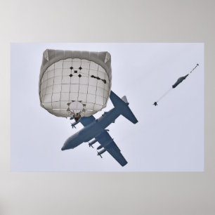 Soldaten führen Im Flugzeug Operationen durch Poster