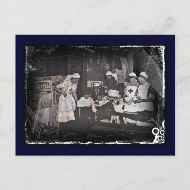 Soldaten für Kindergärten am ersten Hilfsprogramm Postkarte (Vorderseite)