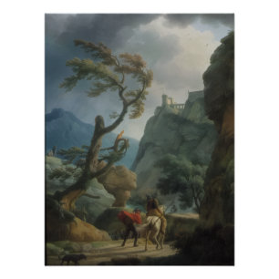 Soldaten in einer Bergschlucht (1789) Poster