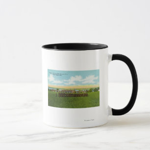 Soldaten marschieren in der Formation Tasse