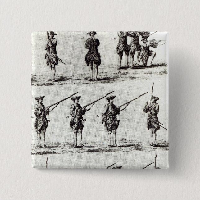 Soldaten mit Bajonetten Button (Vorderseite)