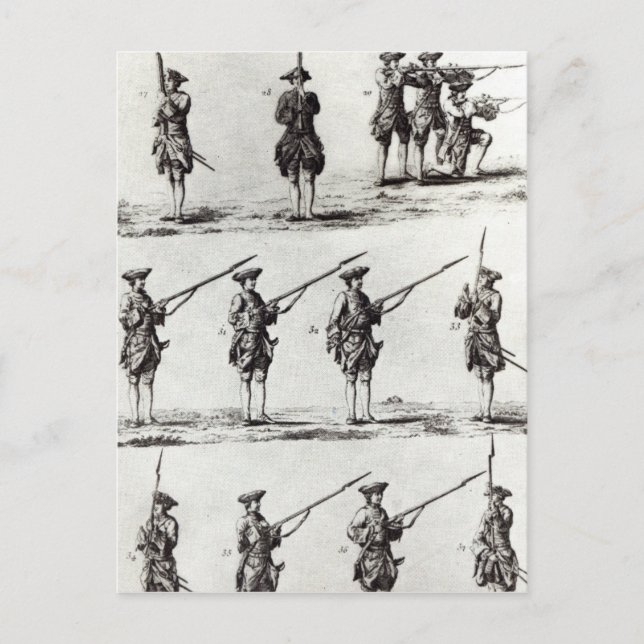 Soldaten mit Bajonetten Postkarte (Vorderseite)