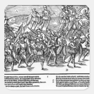 Soldaten nehmen das Thieving hölzerne Kerne Quadratischer Aufkleber