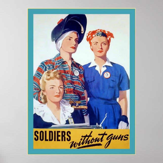 Soldaten ohne Waffen ~ Vintager Weltkrieg 2 Poster (Vorne)