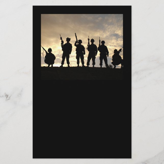 Soldaten-Silhouette Briefpapier (Vorderseite)