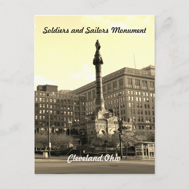 Soldaten und Seeleute Cleveland OH Postkarte (Vorderseite)