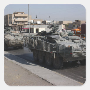 Soldatpatrouillieren Quadratischer Aufkleber