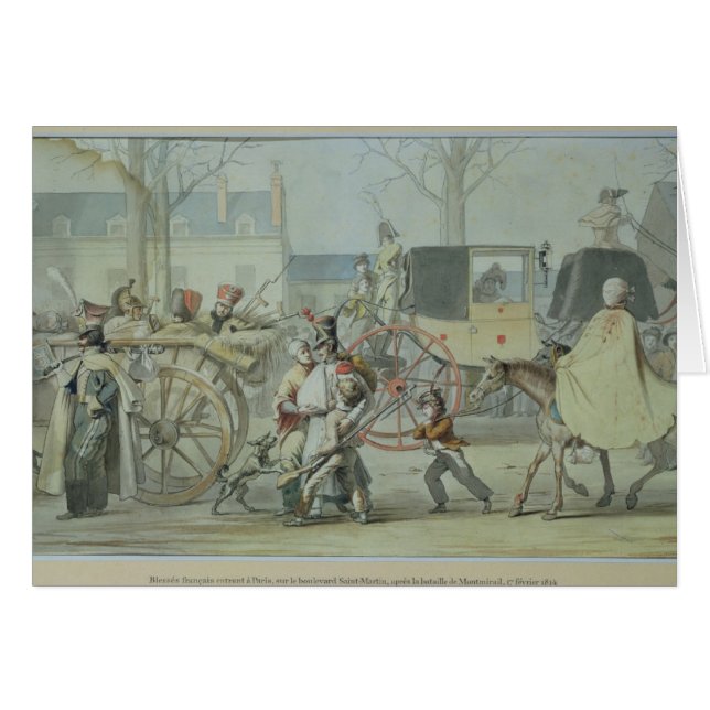 Soldats français blessés entrant dans Paris (Devant horizontal)