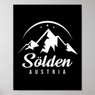 Sölden Austria Ski Resort Skifahren Snowboarden So Poster