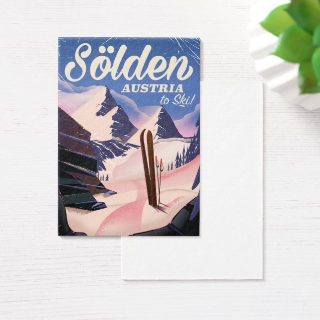 Sölden Austria Vintages Skipposter (Schreibtisch)