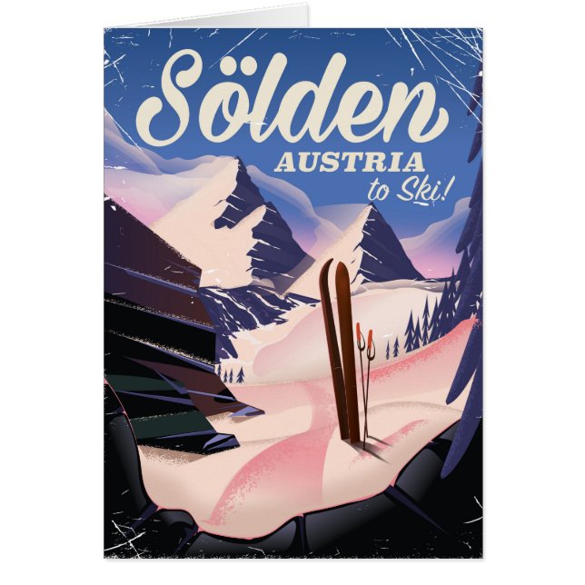 Sölden Austria Vintages Skipposter (Vorne)