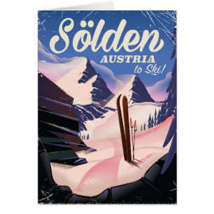Sölden Österreich Vintage-Skiplakat