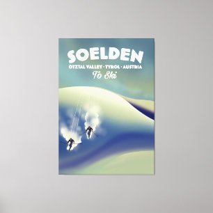 Sölden, Ötztal, Tirol, Österreich Skigebiet Leinwanddruck