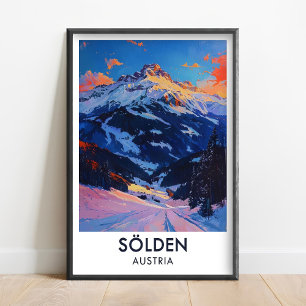 Sölden Ski Print - Sölden Österreich - Solden Skig Poster