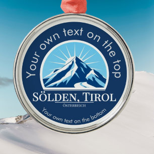 Sölden Tirol Österreich Ski-Medaille Metall-Orname Ornament Aus Metall