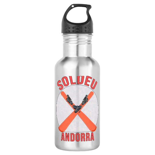 Soldeu, Andorra Edelstahlflasche (Vorderseite)