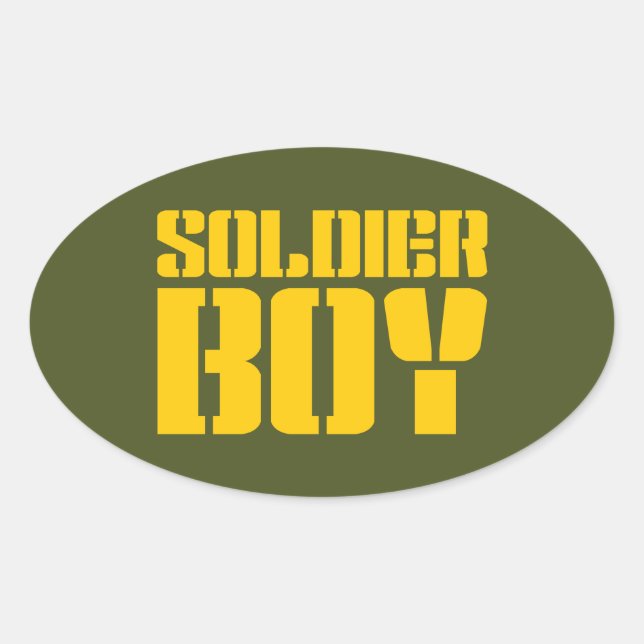 SOLDIER BOY OVALER AUFKLEBER (Vorderseite)