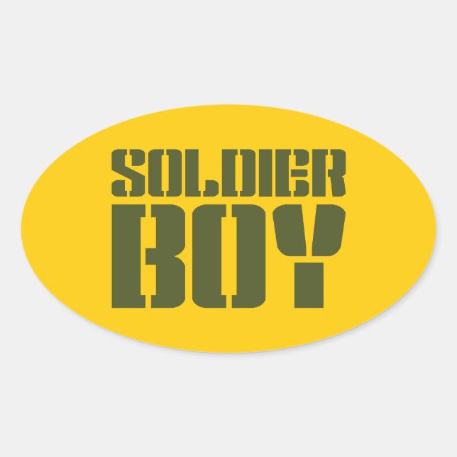 SOLDIER BOY OVALER AUFKLEBER (Vorderseite)