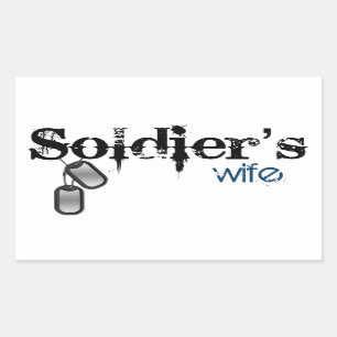 Soldier-Ehefrau Rechteckiger Aufkleber