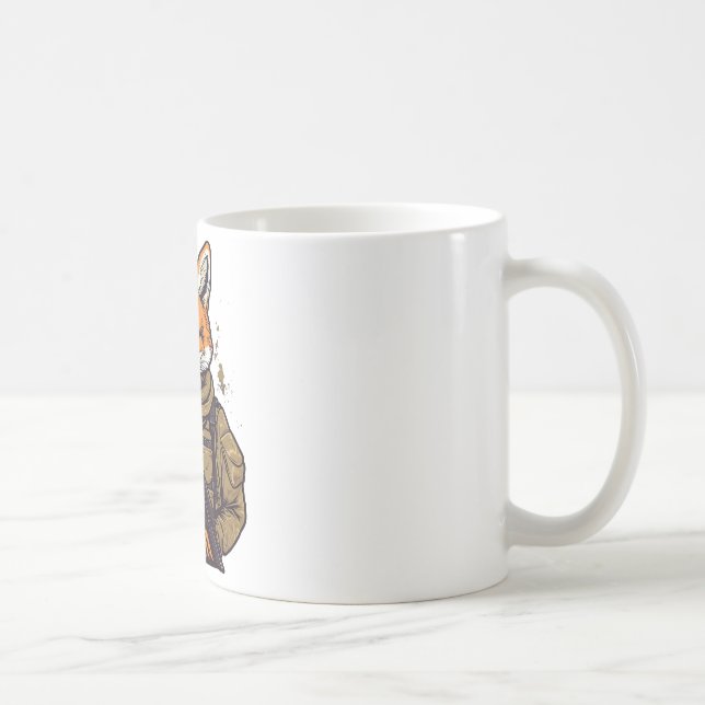 Soldier Fox Army Military Fox Kaffeetasse (Rechts)