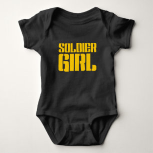SOLDIER GIRL BABY STRAMPLER