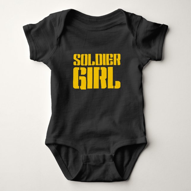 SOLDIER GIRL BABY STRAMPLER (Vorderseite)