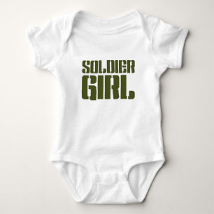 SOLDIER GIRL BABY STRAMPLER