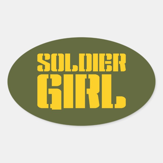 SOLDIER GIRL OVALER AUFKLEBER (Vorderseite)