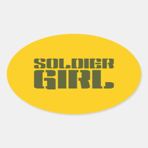 SOLDIER GIRL OVALER AUFKLEBER