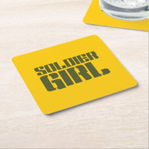 SOLDIER GIRL RECHTECKIGER PAPPUNTERSETZER