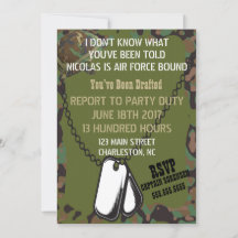 Soldier Joe Camouflage Celebration Party