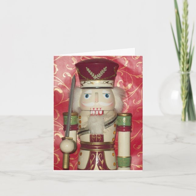 Soldier Nutcracker Photo Folded Note Card (Devant)