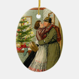Soldier-Rückkehr für Weihnachten Keramikornament