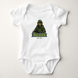 Soldier Tactical Logo – Militär-Emblem-Design Baby Strampler
