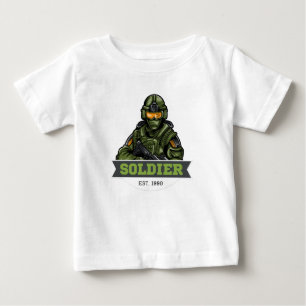 Soldier Tactical Logo – Militär-Emblem-Design Baby T-shirt
