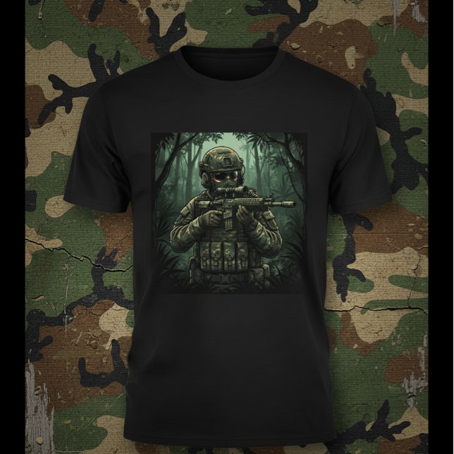 Soldier with equipment in the Jungle T-Shirt (Von Creator hochgeladen)