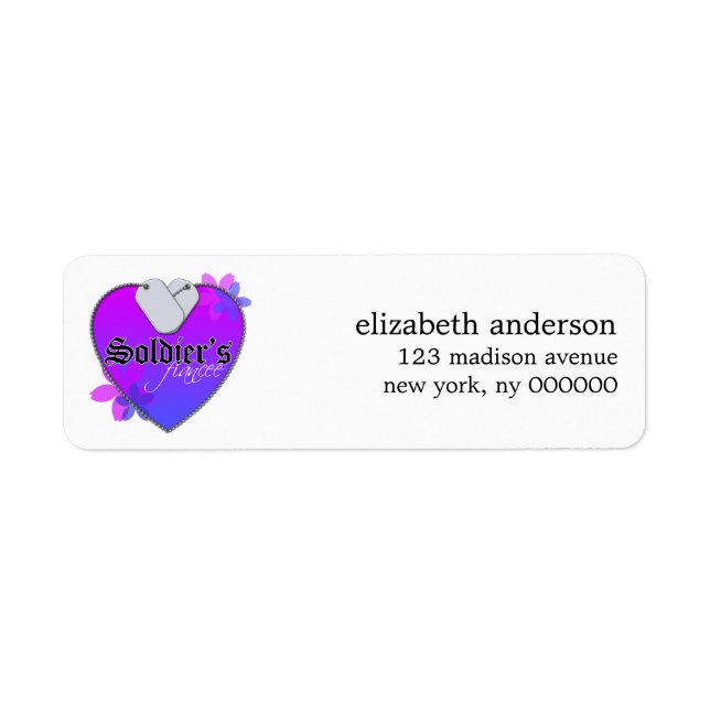 Soldiers Fiancer Address Labels (Vorne)