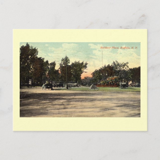 Soldiers Place, Buffalo NY 1908 Vintag Postkarte (Vorderseite)