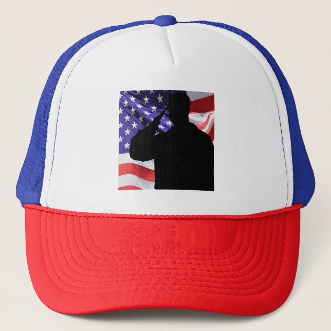 Soldier's Shadow Salute Trucker Hat Truckerkappe (Vorderseite)