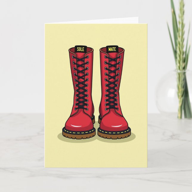 Sole Mate Love Boots Card Karte (Vorderseite)
