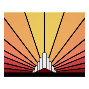 Soleil Art déco à l'aube