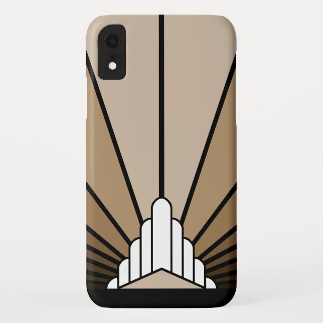 Soleil Art déco en bronzage iPhone / coque ipad (Dos)