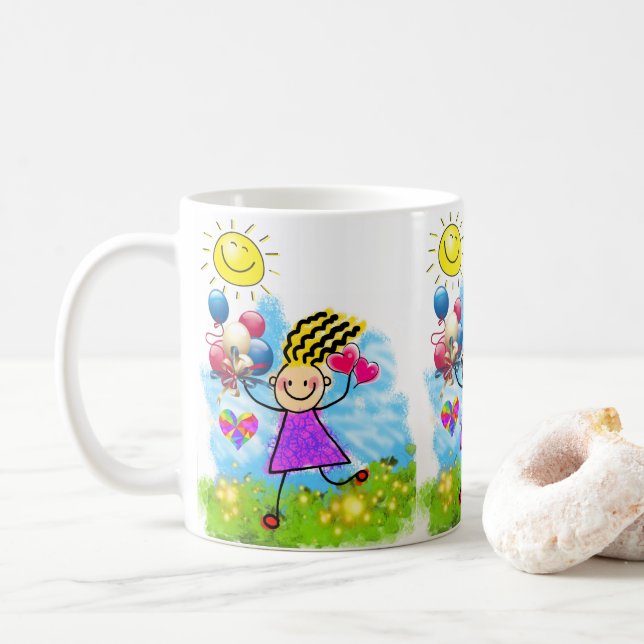 Soleil Balloons Floral Mug (Avec donut)