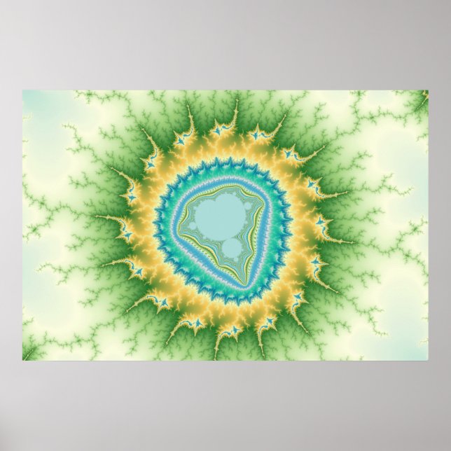 Soleil enchanté - Poster fractal (Devant)