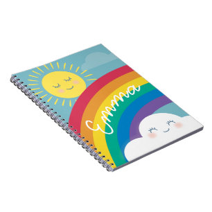 Soleil et carnet d'arcs-en-ciel