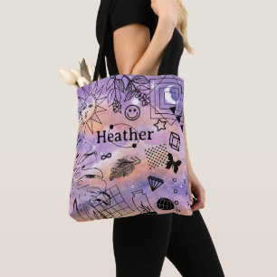 Soleil et Lune Ciel pourpre Sac fourre-tout person