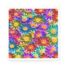 Soleil Floral #444 - Serviette en papier