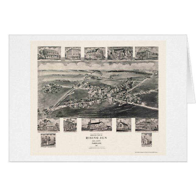 Soleil Levant, carte panoramique de DM - 1907 (Devant horizontal)