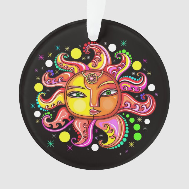 Soleil Lune Étoiles Soleil Ornement (devant)